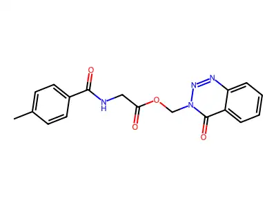 (4-Oxo-1,2,3-benzotriazin-3-yl)methyl 2-[(4-methylbenzoyl)amino]acetate structure