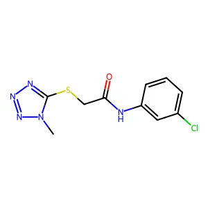 N-(3-chlorophenyl)-2-(1-methyltetrazol-5-yl)sulfanylacetamide structure
