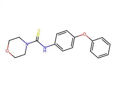 N-(4-phenoxyphenyl)morpholine-4-carbothioamide structure