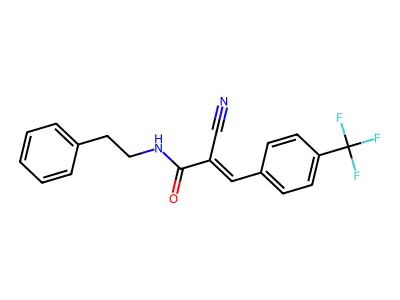 2-cyano-N-(2-phenylethyl)-3-[4-(trifluoromethyl)phenyl]prop-2-enamide structure