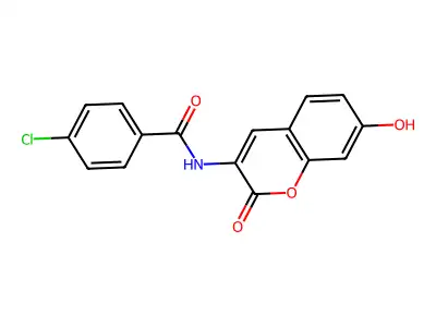 4-chloro-N-(7-hydroxy-2-oxo-2H-chromen-3-yl)benzamide structure