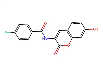 4-fluoro-N-(7-hydroxy-2-oxo-2H-chromen-3-yl)benzamide structure