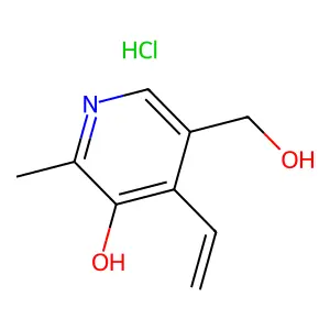 3-Pyridinemethanol, 4-ethenyl-5-hydroxy-6-methyl-, hydrochloride structure