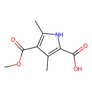 3,5-Dimethyl-1H-pyrrole-2,4-dicarboxylic acid 4-methyl ester structure