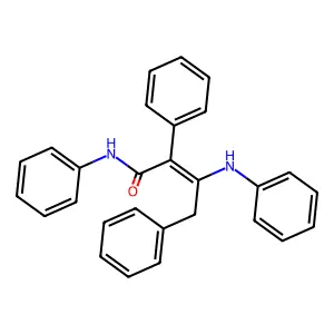 N-Phenyl-alpha-[2-phenyl-1-(phenylamino)ethylidene]benzeneacetamide structure