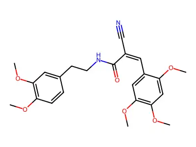 (Z)-2-Cyano-N-[2-(3,4-dimethoxyphenyl)ethyl]-3-(2,4,5-trimethoxyphenyl)prop-2-enamide structure