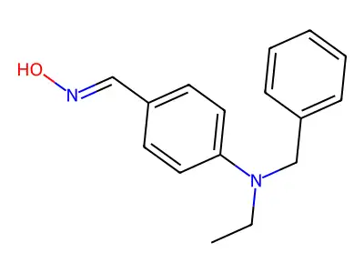 N-[[4-[benzyl(ethyl)amino]phenyl]methylidene]hydroxylamine structure