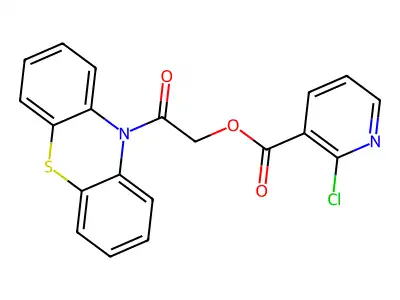 2-oxo-2-(10H-phenothiazin-10-yl)ethyl 2-chloropyridine-3-carboxylate structure