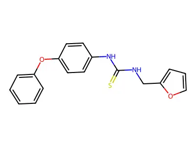 1-(2-Furanylmethyl)-3-(4-phenoxyphenyl)thiourea structure
