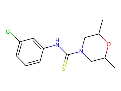 N-(3-chlorophenyl)-2,6-dimethylmorpholine-4-carbothioamide structure