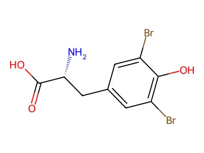 3,5-Dibromo-D-tyrosine structure
