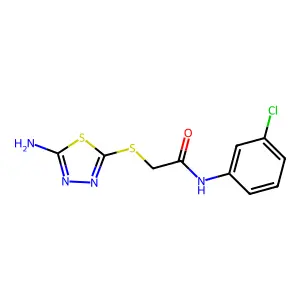 2-[(5-amino-1,3,4-thiadiazol-2-yl)sulfanyl]-N-(3-chlorophenyl)acetamide structure