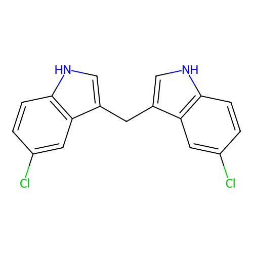 1H-Indole, 3,3'-methylenebis[5-chloro- structure