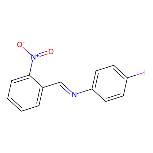 4-iodo-N-[(E)-(2-nitrophenyl)methylidene]aniline structure