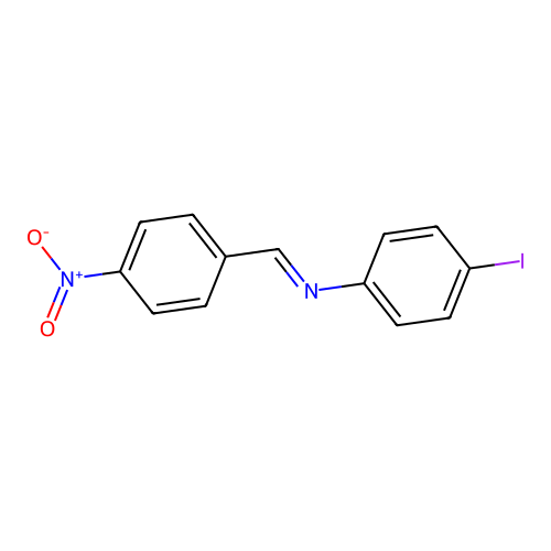 4-碘-N-((4-硝基苯基)亚甲基)苯胺 structure