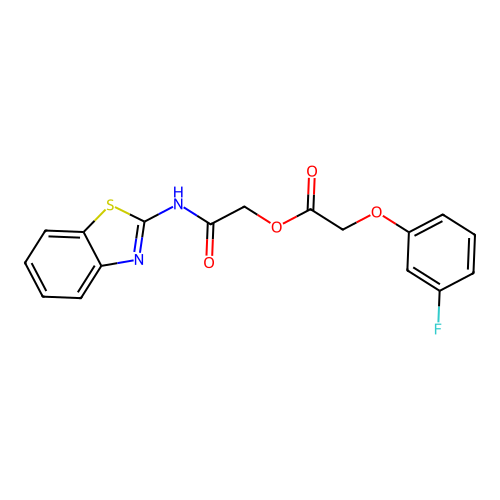 [2-(1,3-Benzothiazol-2-ylamino)-2-oxoethyl] 2-(3-fluorophenoxy)acetate structure