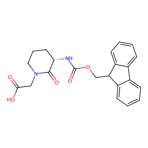 (3S)-Fmoc-3-amino-1-carboxymethyl-valerolactame structure