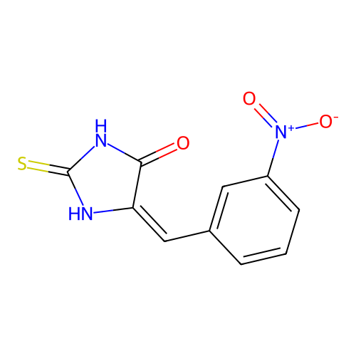 (5E)-5-(3-nitrobenzylidene)-2-thioxoimidazolidin-4-one structure