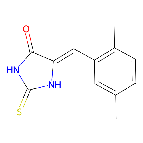 (5Z)-5-[(2,5-dimethylphenyl)methylidene]-2-sulfanylideneimidazolidin-4-one structure