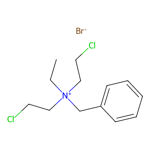 Benzenemethanaminium, N,N-bis(2-chloroethyl)-N-ethyl-, bromide structure