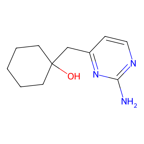 2-Amino-4-[1-hydroxycyclohexylmethyl]pyrimidine structure