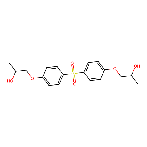 1,1'-(Sulphonylbis(p-phenyleneoxy))dipropan-2-ol structure