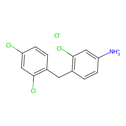 [3-Chloro-4-[(2,4-dichlorophenyl)methyl]phenyl]azanium chloride structure