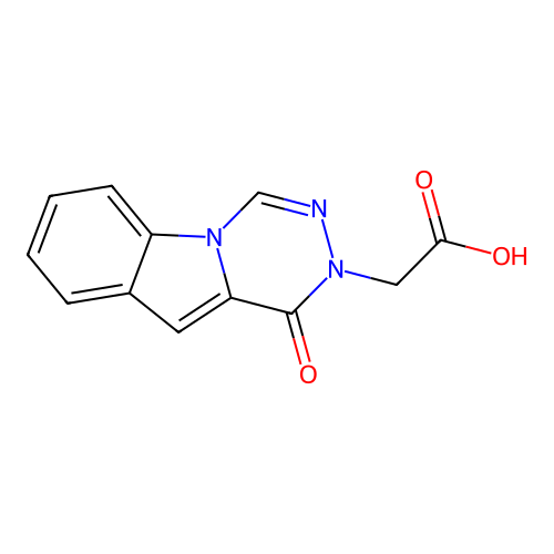 (1-oxo[1,2,4]triazino[4,5-a]indol-2(1H)-yl)acetic acid structure
