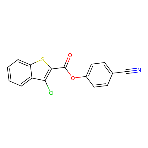 4-Cyanophenyl 3-chloro-1-benzothiophene-2-carboxylate structure