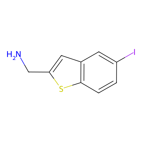 (5-碘-1-苯并噻吩-2-基)甲胺 structure