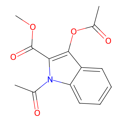 Methyl 1-acetyl-3-acetyloxyindole-2-carboxylate structure