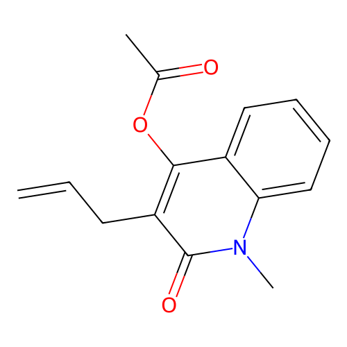 3-Allyl-1-methyl-2-oxo-1,2-dihydro-4-quinolinyl acetate structure