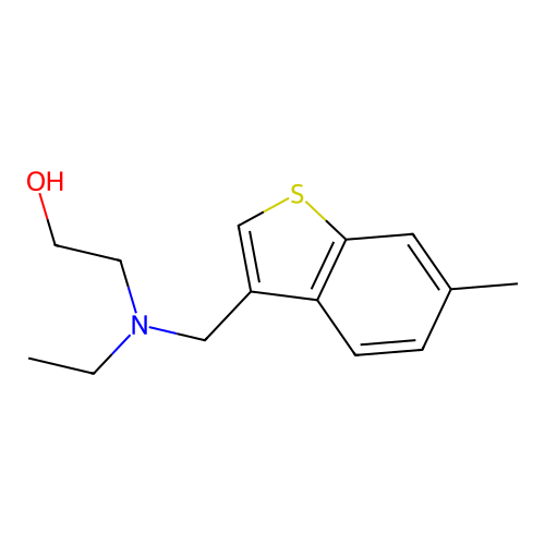 2-{Ethyl[(6-methyl-1-benzothien-3-yl)methyl]amino}ethanol structure