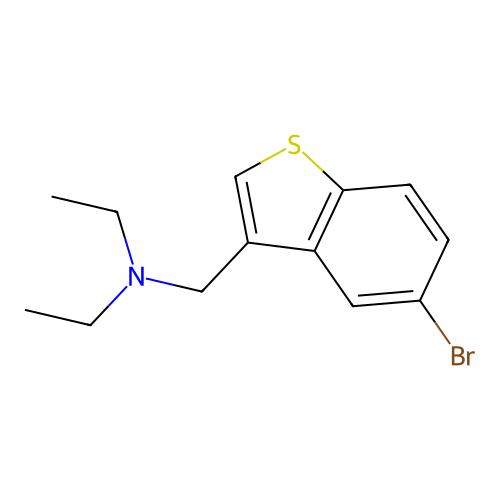 N-[(5-bromo-1-benzothien-3-yl)methyl]-N-ethylethanamine structure