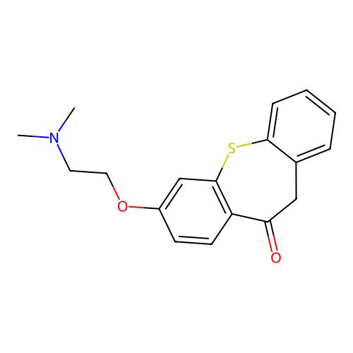 2-[2-(dimethylamino)ethoxy]-6H-benzo[b][1]benzothiepin-5-one structure