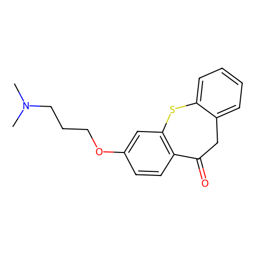 2-[3-(dimethylamino)propoxy]-6H-benzo[b][1]benzothiepin-5-one structure