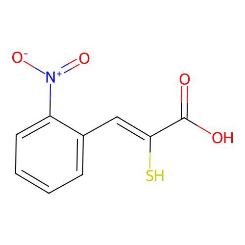 3-(2-Nitrophenyl)-2-sulfanylprop-2-enoic acid structure