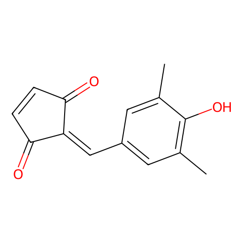 2-((3,5-Dimethyl-4-hydroxyphenyl)-methylene)-4-cyclopentene-1,3-dione structure