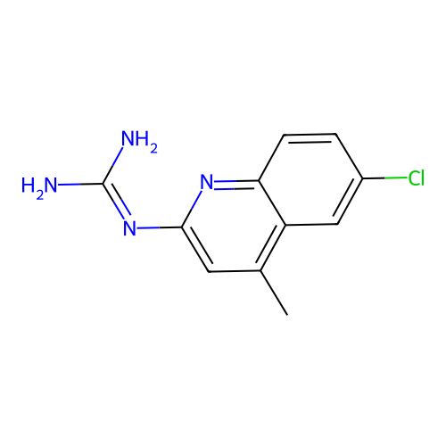 2-(6-Chloro-4-methylquinolin-2-yl)guanidine structure