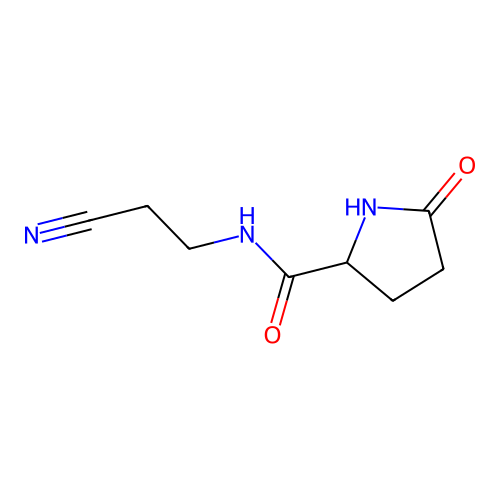 N-(2-氰乙基)-5-氧代吡咯烷-2-甲酰胺 structure