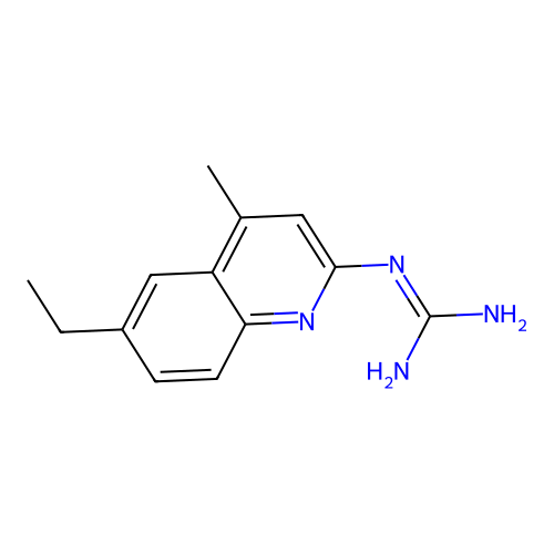 2-(6-Ethyl-4-methylquinolin-2-yl)guanidine structure