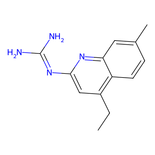 2-(4-Ethyl-7-methylquinolin-2-yl)guanidine structure