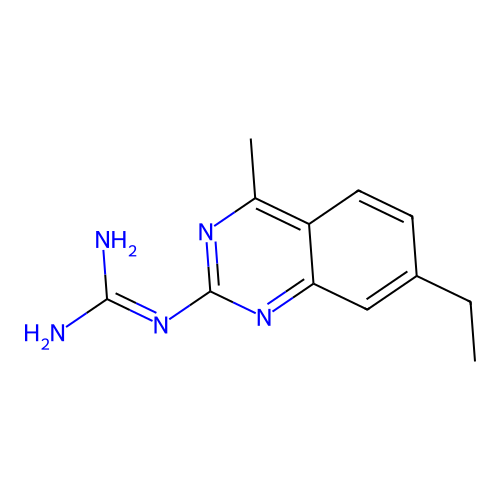 2-(7-Ethyl-4-methylquinazolin-2-yl)guanidine structure