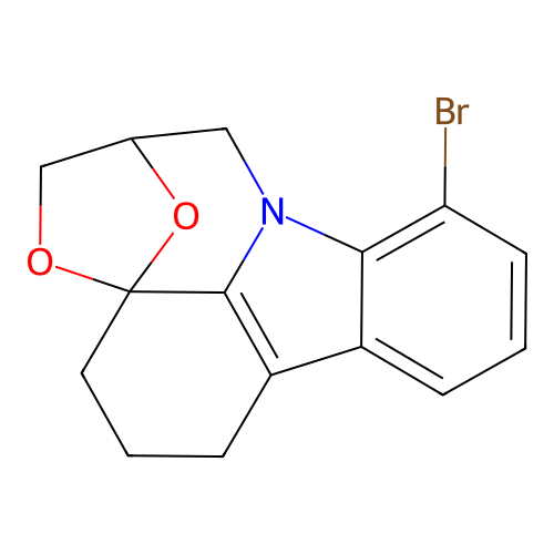 9-bromo-2,3,6,7-tetrahydro-1H,5H-3a,6-epoxy[1,4]oxazepino[2,3,4-jk]carbazole structure