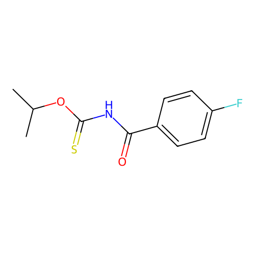N-(4-Fluorobenzoyl)thiocarbamic acid, o-isopropyl ester structure