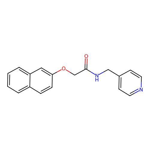 2-(2-萘氧基)-N-(4-吡啶甲基)乙酰胺 structure