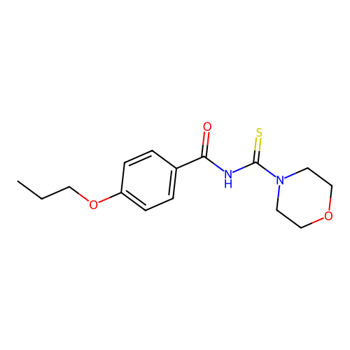 N-(吗啉-4基硫代羰基)-4-丙氧基苯甲酰胺 structure