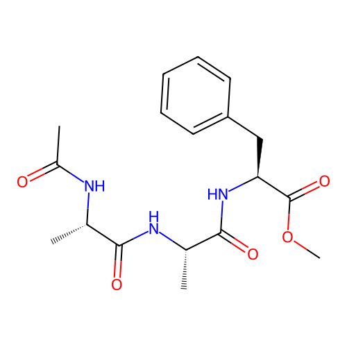 methyl (2S)-2-[[(2S)-2-[[(2S)-2-acetamidopropanoyl]amino]propanoyl]amino]-3-phenylpropanoate structure