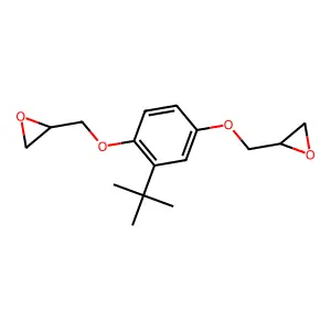 2-[[2-Tert-butyl-4-(oxiran-2-ylmethoxy)phenoxy]methyl]oxirane structure