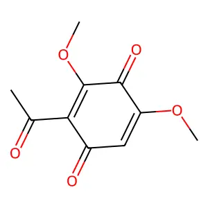 2-Acetyl-3,5-dimethoxycyclohexa-2,5-diene-1,4-dione structure
